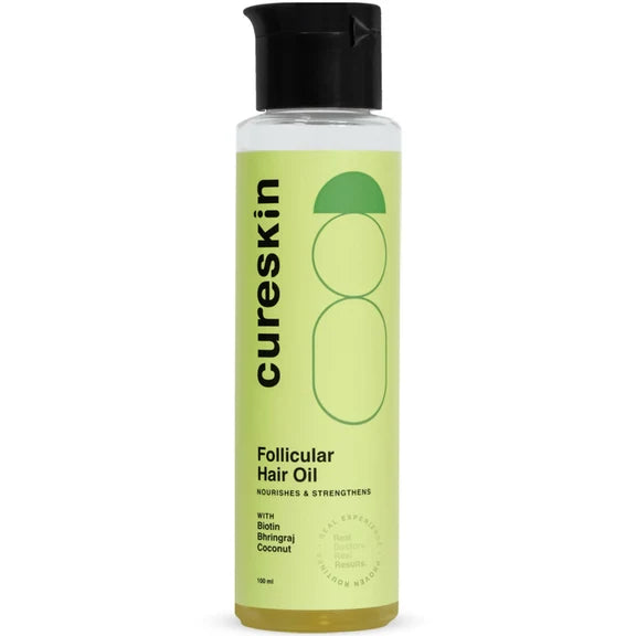 Cureskin Follicular Hair Oil - Nourishes & Strengthens with Biotin, Bhringraj and Coconut Hair Oil - 100 ml