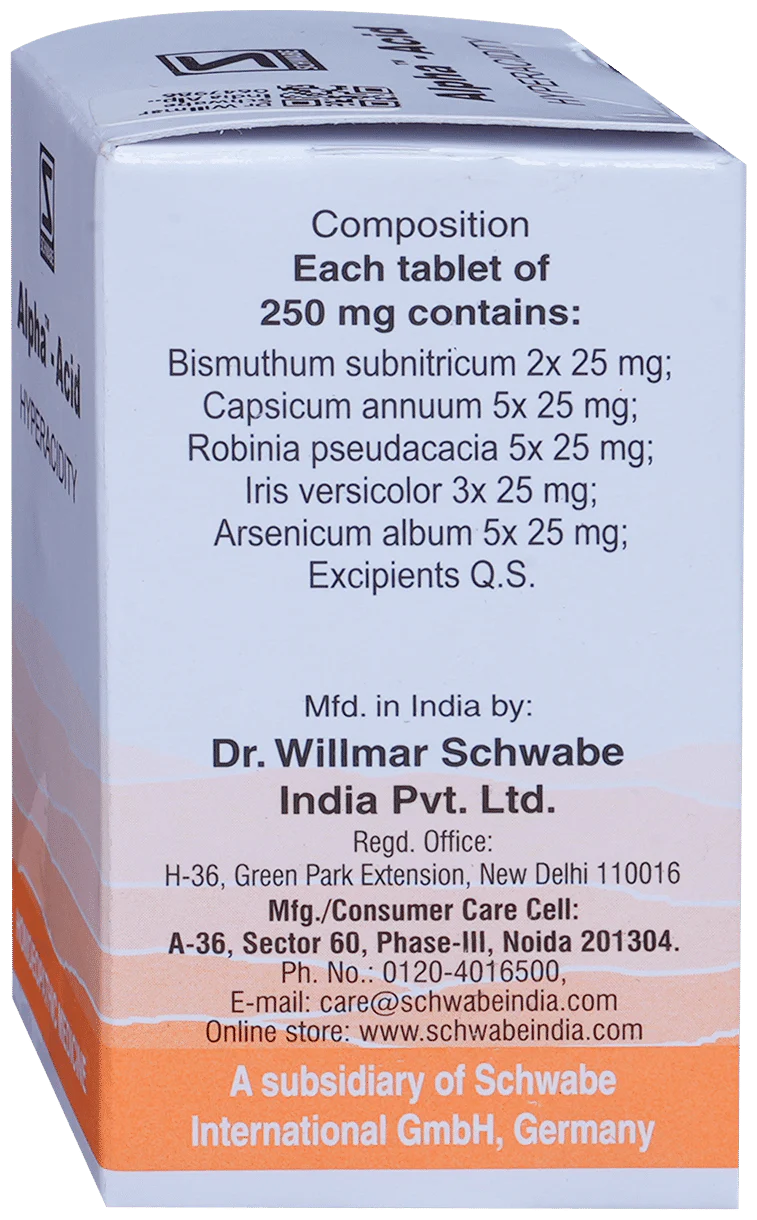 Dr. Willmar Schwabe India Alpha Acid Tablets