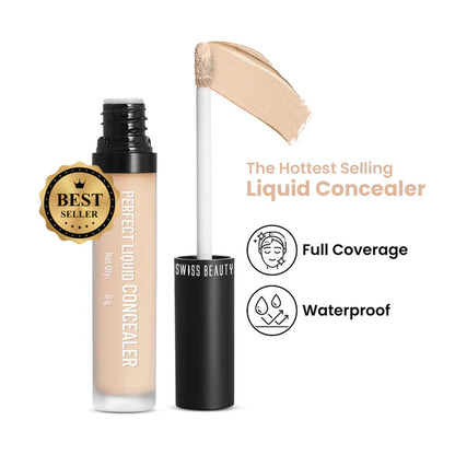 Swiss beauty Full Coverage Liquid Concealer With Jojoba Oil - 03 Light Moyen - 6 gm