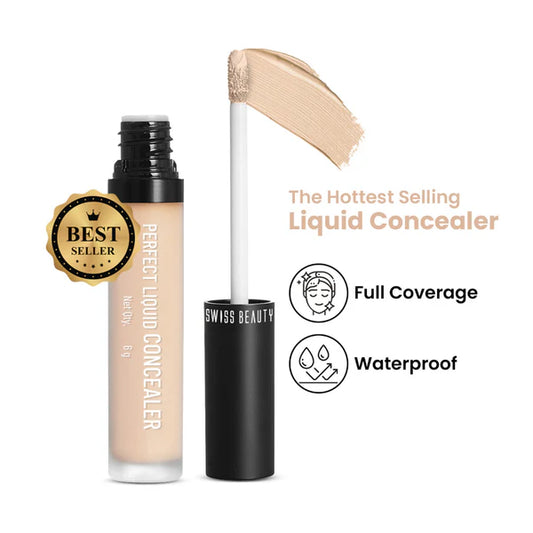 Swiss beauty Full Coverage Liquid Concealer With Jojoba Oil - 03 Light Moyen - 6 gm