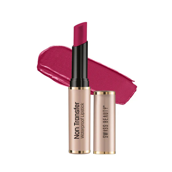 Swiss Beauty Non Transfer Waterproof Lipstick - 404 Vivid Magenta - 3 gm