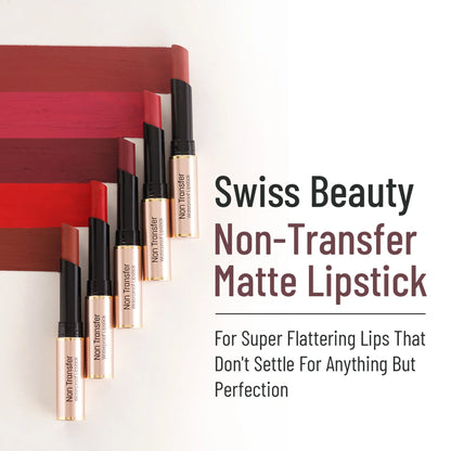 Swiss Beauty Non Transfer Waterproof Lipstick - 404 Vivid Magenta - 3 gm