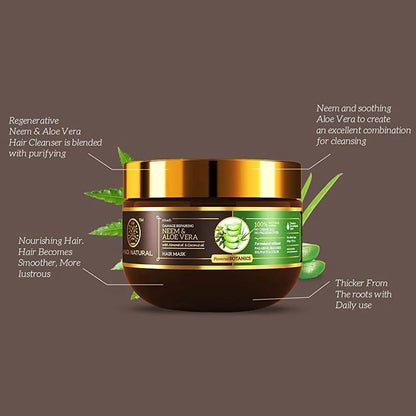 Khadi Natural Neem & Aloe Vera With Almond Oil & Coconut Oil Hair Mask - 200 gm