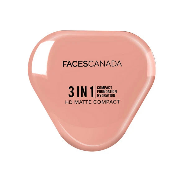 Faces Canada 3 in 1 HD Matte Compact - Total Beige 03 - 8 gm