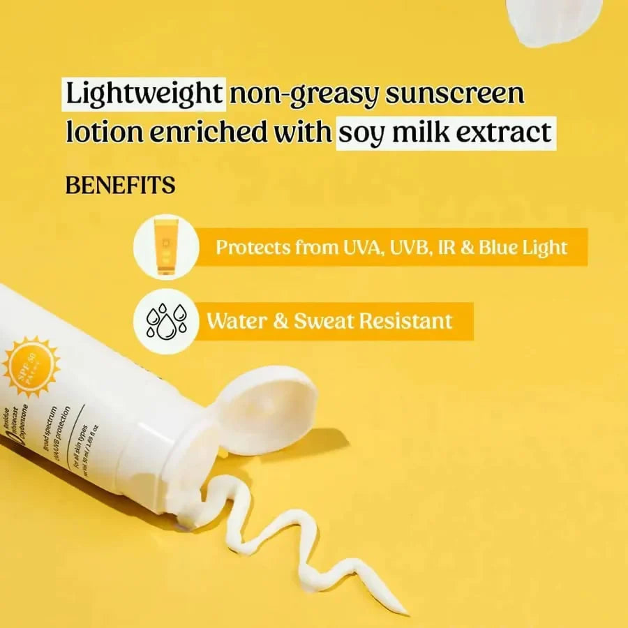 Vilvah Store Melt In Milk Sunscreen SPF 50 Pa+++ With Soy Milk Extract