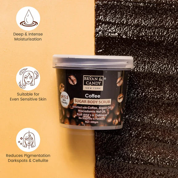 Bryan & Candy Coffee Sugar Body Scrub - 250 gm