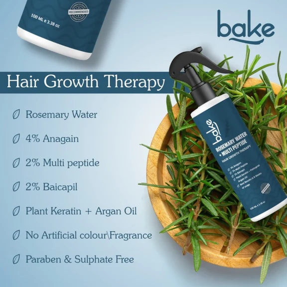 Bake Rosemary Water Hair Growth Spray with Multi Peptides - 100 ml