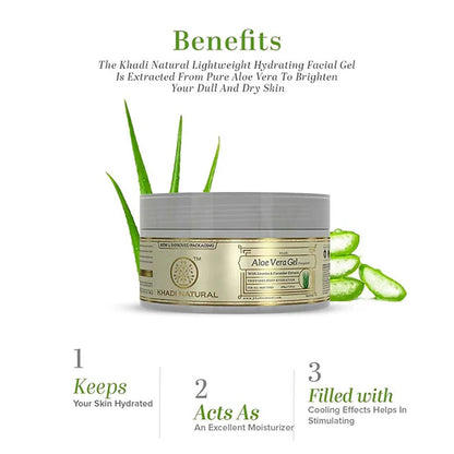 Khadi Natural Aloe Vera Gel (Transparent) - 200 gm