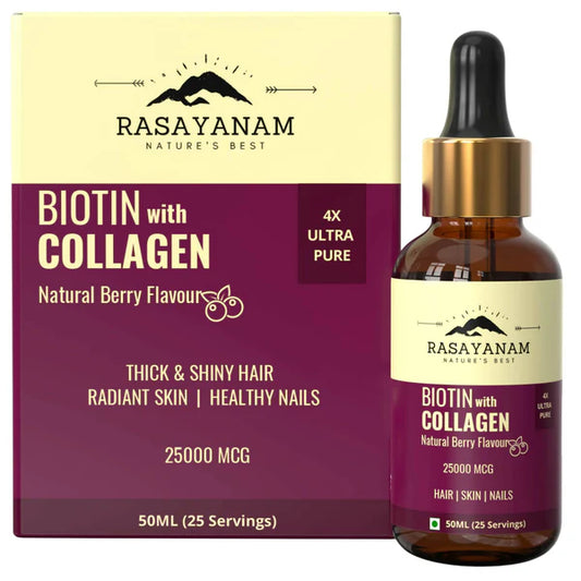 Rasayanam Liquid Biotin & Collagen for Hair Growth - 50 ml