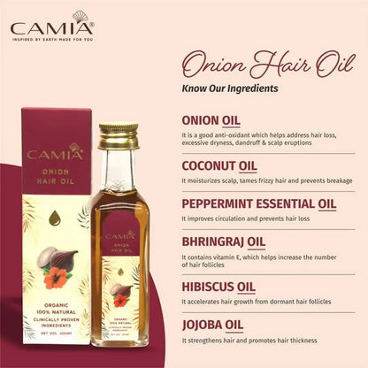 Camia Organic Onion Hair Oil - 100 ml
