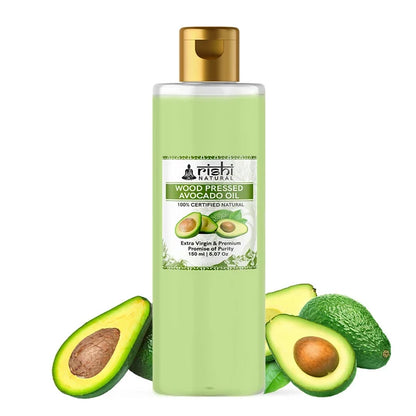 Rishi Natural Avocado Oil Wood Pressed 100% Pure Healthy skin And Hair - 150 ml