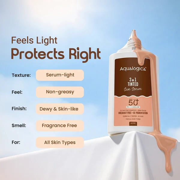 Aqualogica 3-in-1 Tinted Sun Serum
