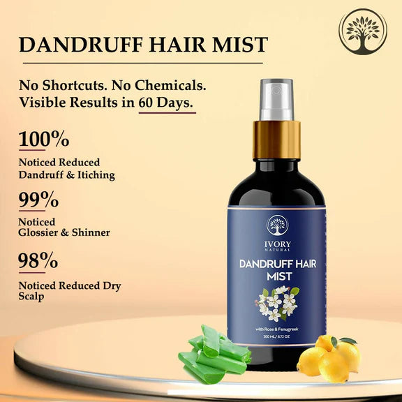 Ivory Natural Dandruff Hair Mist For Flake-Free Confidence And Silky Smooth Hair - 200 ml