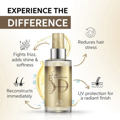 System Professional Luxe Oil Keratin Restore Reconstructive Elixir with Almond Oils for Smooth, Strong Hair - 30 ml