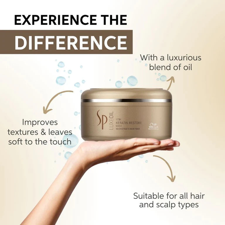 System Professional LuxeOil Keratin Restore Mask for Deep Nourishment & Repair - 150 ml