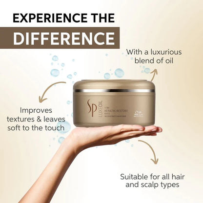 System Professional LuxeOil Keratin Restore Mask for Deep Nourishment & Repair - 150 ml