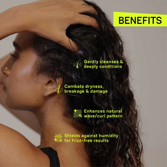 Moxie Beauty Wavy Travel Routine - Shampoo, Conditioner, Leave-In Conditioner & Styling Serum Gel - combo