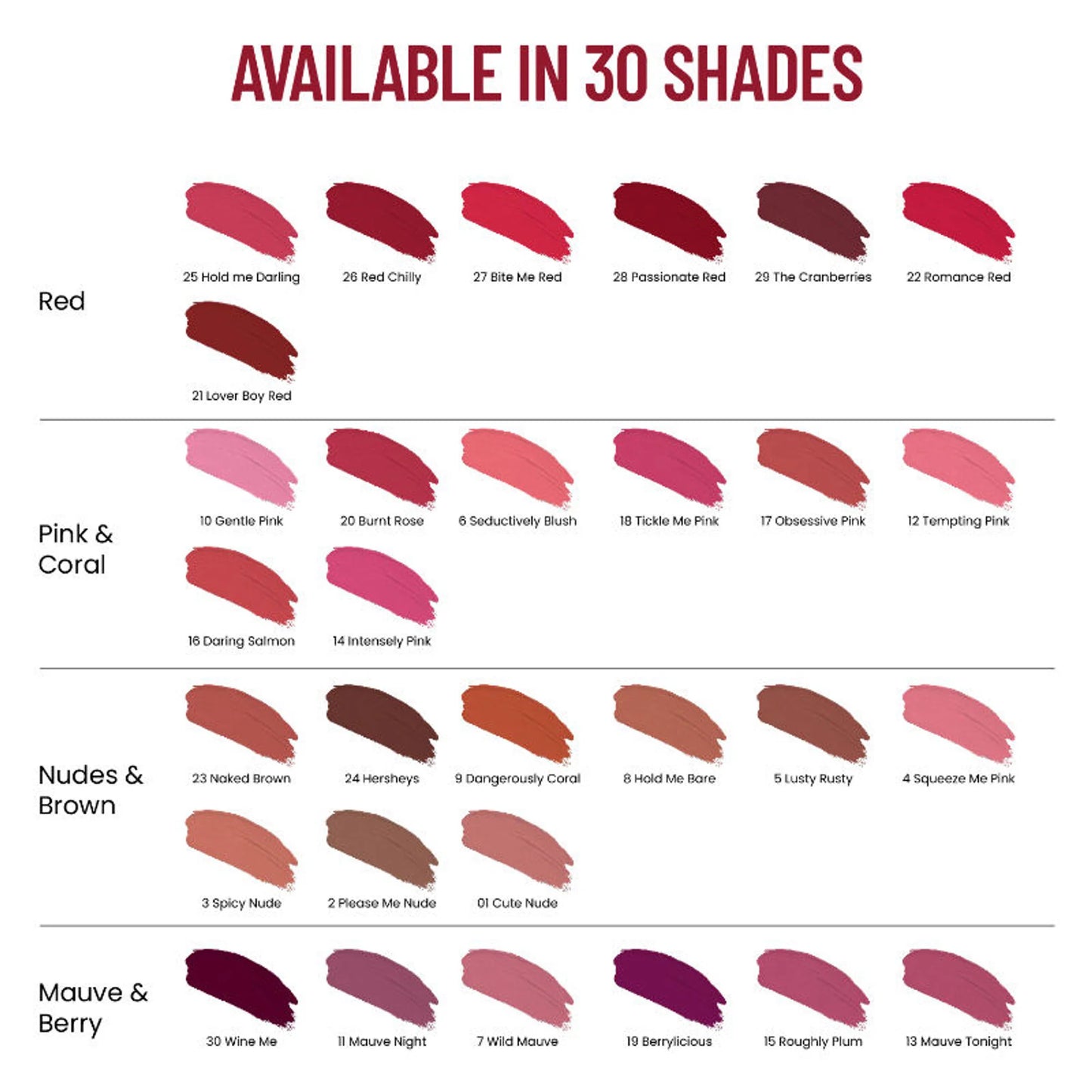Swiss Beauty Hold Me Matte Liquid Lipstick - 24Hersheys - 4.5 ml