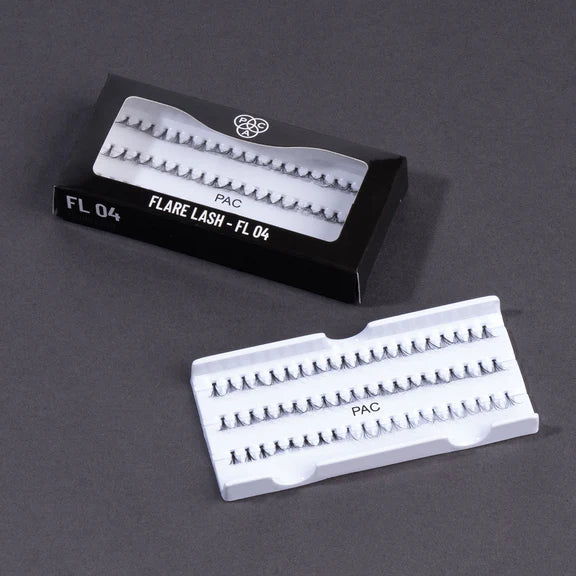 PAC Studio Flare Lash FL4 - Natural Cluster Lashes with Short, Long & Thick Strands for Versatile Looks - 1 Pair