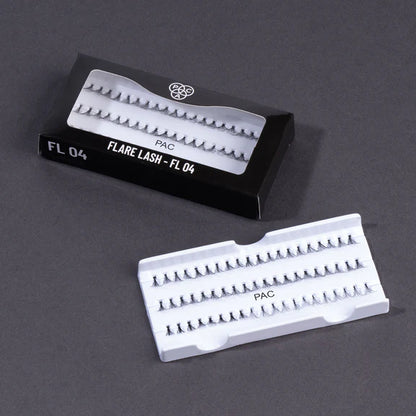 PAC Studio Flare Lash FL4 - Natural Cluster Lashes with Short, Long & Thick Strands for Versatile Looks - 1 Pair