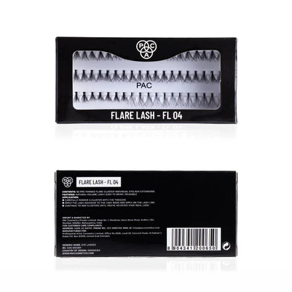 PAC Studio Flare Lash FL4 - Natural Cluster Lashes with Short, Long & Thick Strands for Versatile Looks - 1 Pair