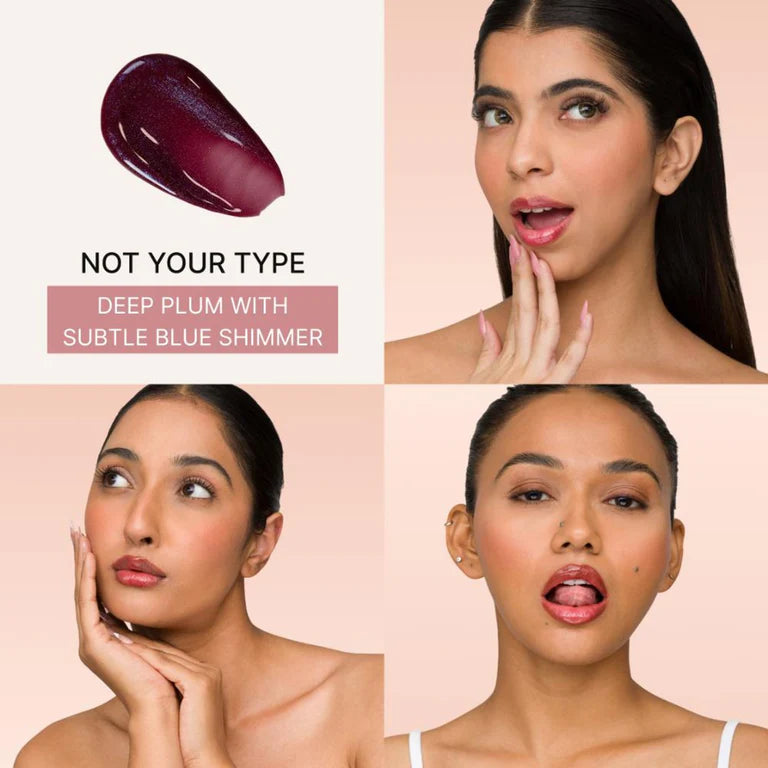 IRIS COSMETICS Talk Glossy To Me! Shimmer Lip Gloss - Deep Plum With Subtle Blue - 9.5 ml