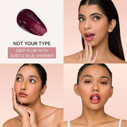 IRIS COSMETICS Talk Glossy To Me! Shimmer Lip Gloss - Deep Plum With Subtle Blue - 9.5 ml