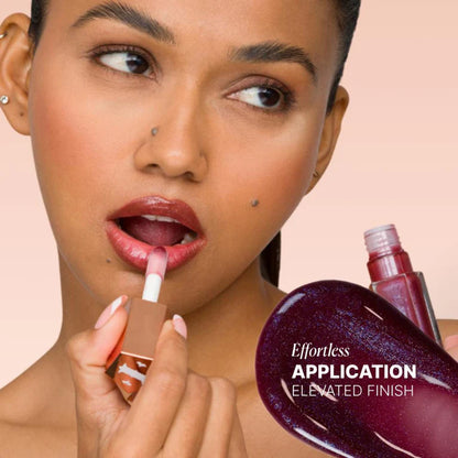 IRIS COSMETICS Talk Glossy To Me! Shimmer Lip Gloss - Deep Plum With Subtle Blue - 9.5 ml