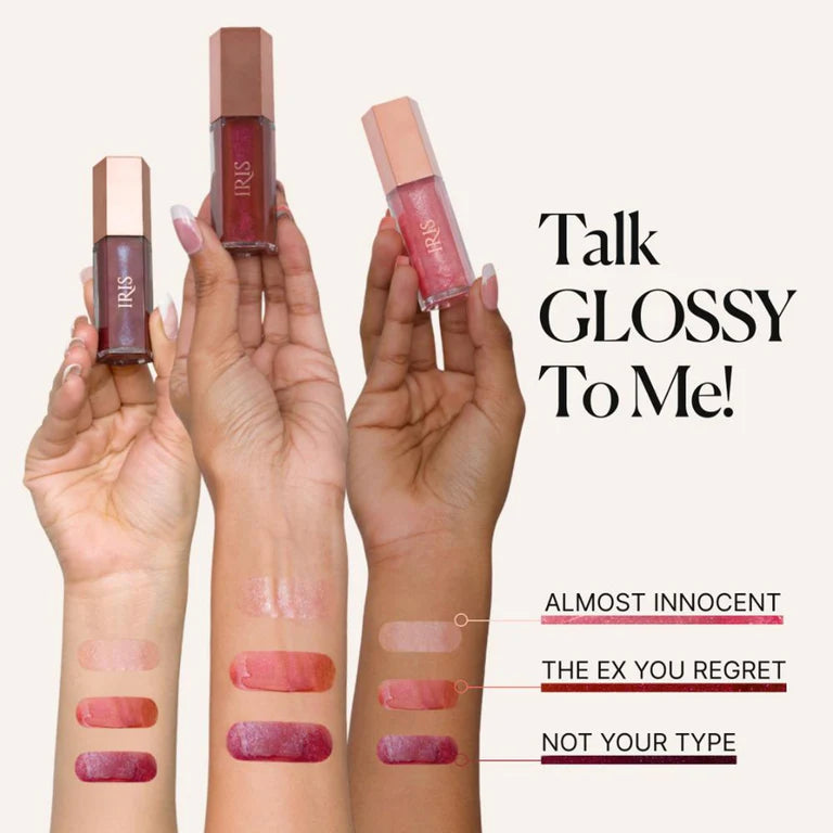 IRIS COSMETICS Talk Glossy To Me! Shimmer Lip Gloss - Light Pink With Iridescent Shimmer - 9.5 ml