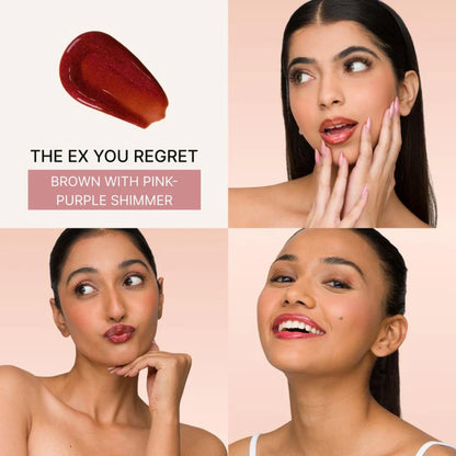 IRIS COSMETICS Talk Glossy To Me! Shimmer Lip Gloss - Brown With Pink - Purple - 9.5 ml