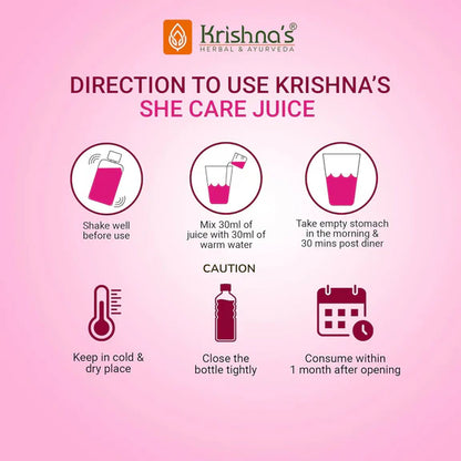 Krishna's Herbal & Ayurveda She Care Juice for Women Wellness - 1000 ml