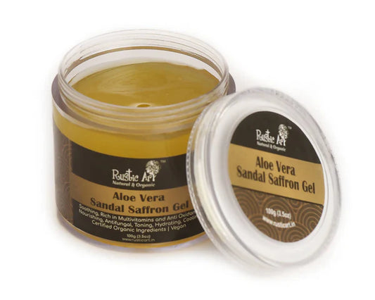 Rustic Art Aloe Vera Sandal Saffron Gel - 100 gm