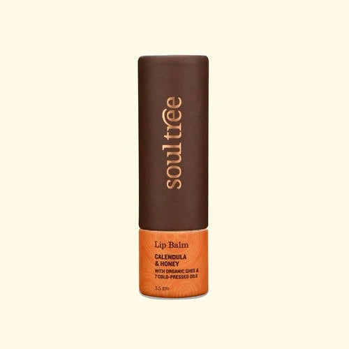 Soultree Calendula & Honey With Organic Ghee Lip Balm - 3.5 gm
