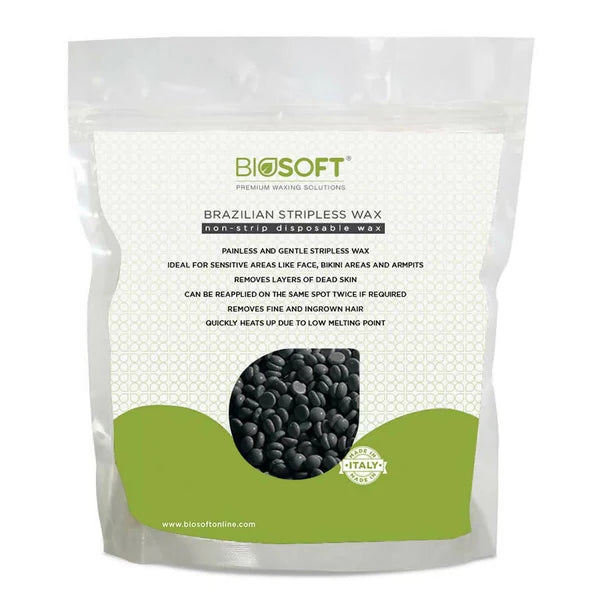 Biosoft Brazillian Stripless Wax - Charcoal - 500 gm