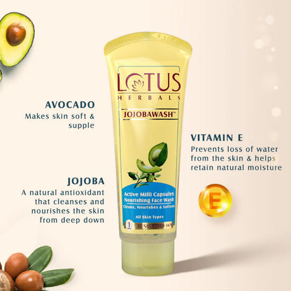 Lotus Herbals Jojobawash Active Milli Capsules Nourishing Face Wash