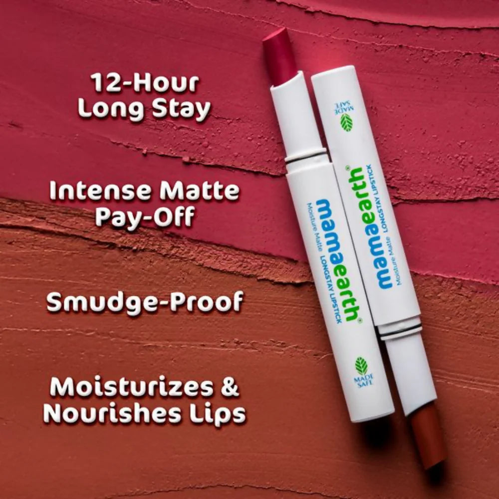 Mamaearth Moisture Matte Longstay Lipstick - Hazelnut Brown