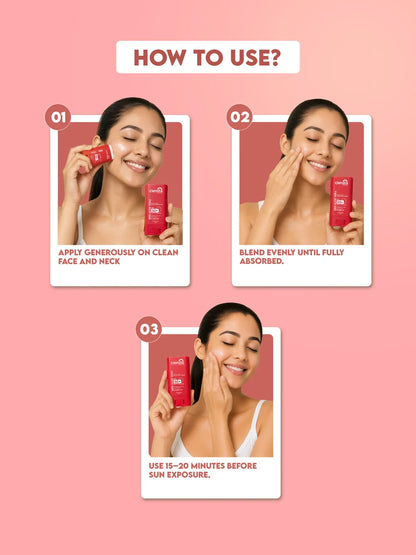 Red Aloe Vera Sun Stick With 1% Hyaluronic Acid & 1% Vitamin C