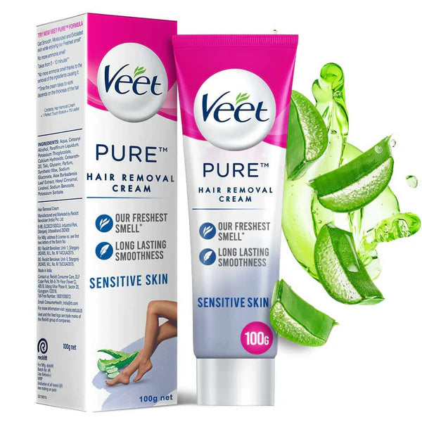 Veet Pure Hair Removal Cream for Women - Sensitive Skin - 100 gm
