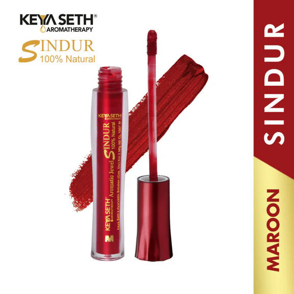 Keya Seth Aromatherapy 100% Natural Liquid Sindoor - Maroon - 5 ml