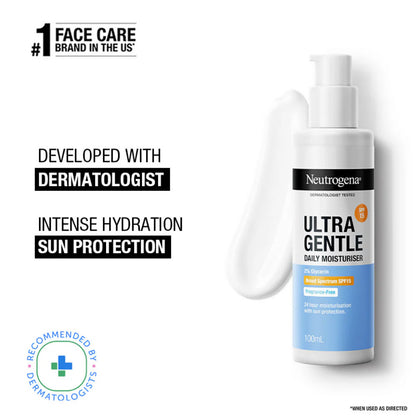 Neutrogena Ultra Gentle Daily Face Moisturizer With SPF 15 - 100 ml
