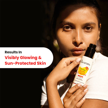 The Skin Story Moringa Face Sunscreen SPF 50+ PA+++ For Detan - 100 gm