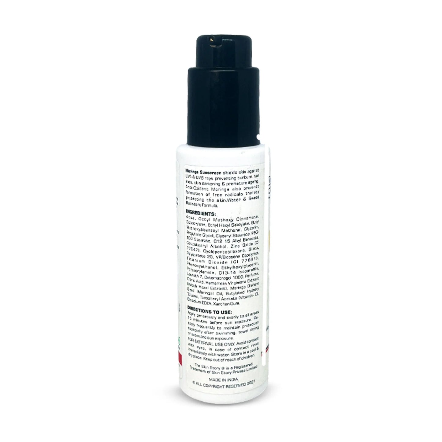 The Skin Story Moringa Face Sunscreen SPF 50+ PA+++ For Detan - 100 gm