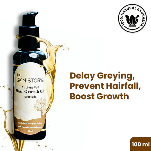 The Skin Story 100% Natural Ayurvedic Hair Oil For Hair Growth - 100 ml