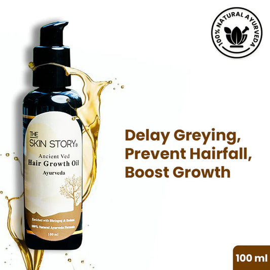 The Skin Story 100% Natural Ayurvedic Hair Oil For Hair Growth - 100 ml