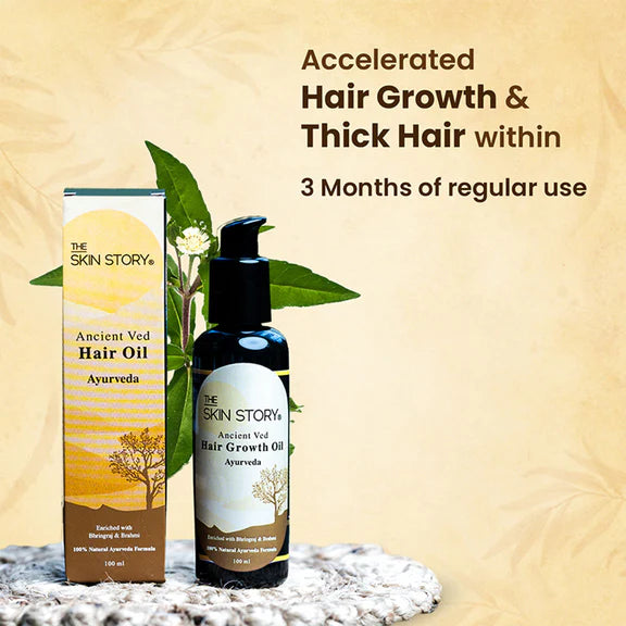 The Skin Story 100% Natural Ayurvedic Hair Oil For Hair Growth - 100 ml