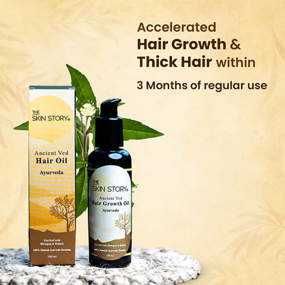 The Skin Story 100% Natural Ayurvedic Hair Oil For Hair Growth - 100 ml