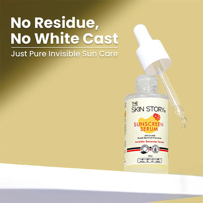 The Skin Story Invisible Liquid Sunscreen Serum For Face, SPF 40 PA+++ With Vitamin E - 30 ml