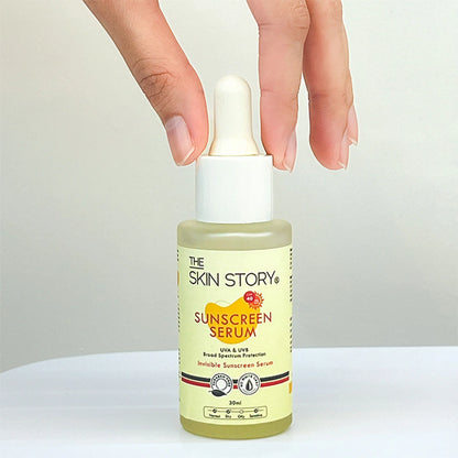 The Skin Story Invisible Liquid Sunscreen Serum For Face, SPF 40 PA+++ With Vitamin E - 30 ml