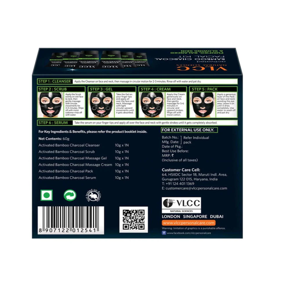 VLCC Activated Bamboo Charcoal Facial Kit