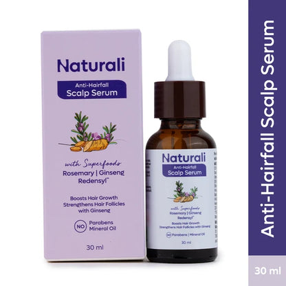 Naturali Anti-Hairfall Scalp Serum with Rosemary, Ginseng & Redensyl - 30 ml
